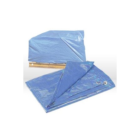 Economy Utility Tarp,Weave/8X8,Gauge 4.75 Mil,5X7,Blue